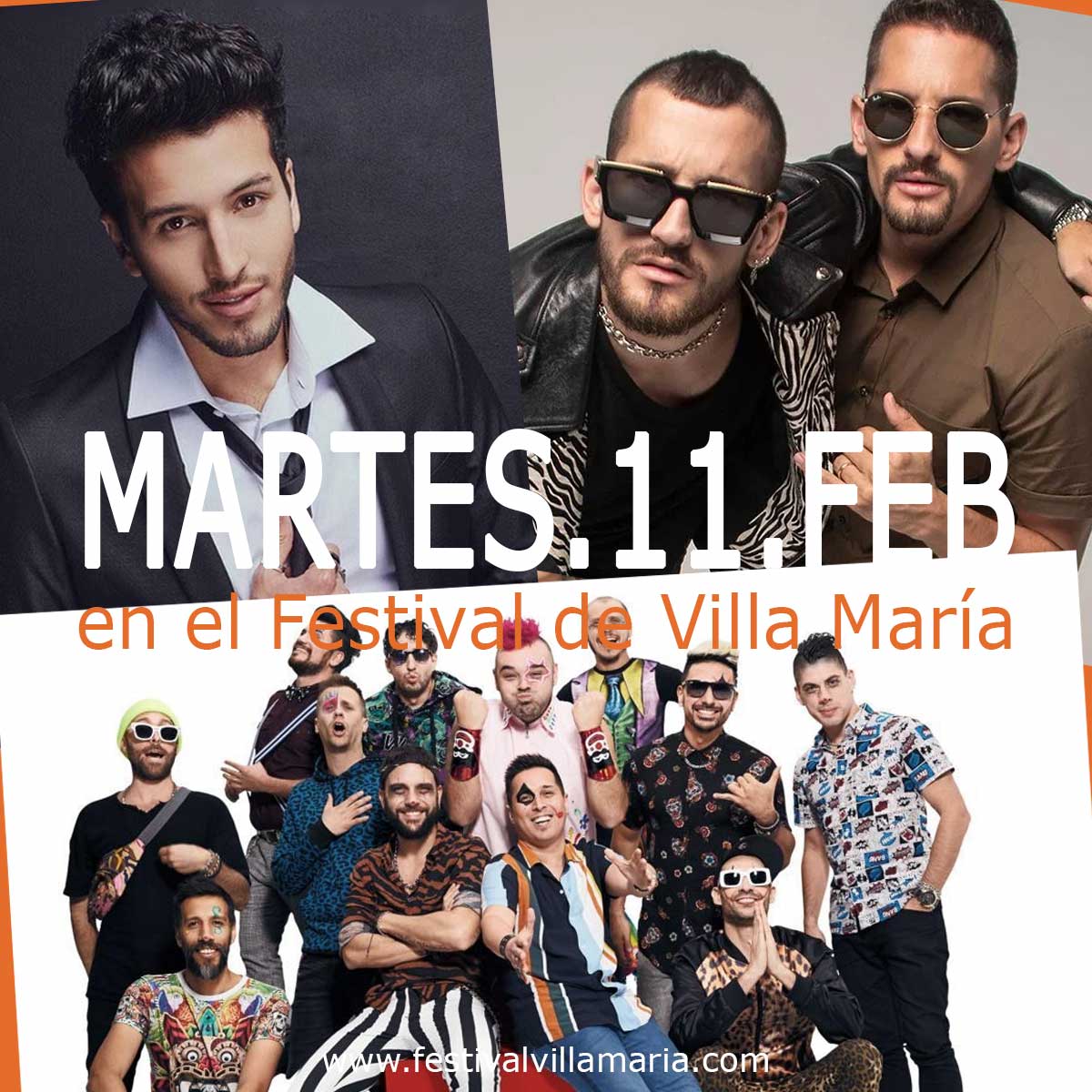 Grilla Artistas Festival Villa Maria Martes 11 de Febrero de 2020
