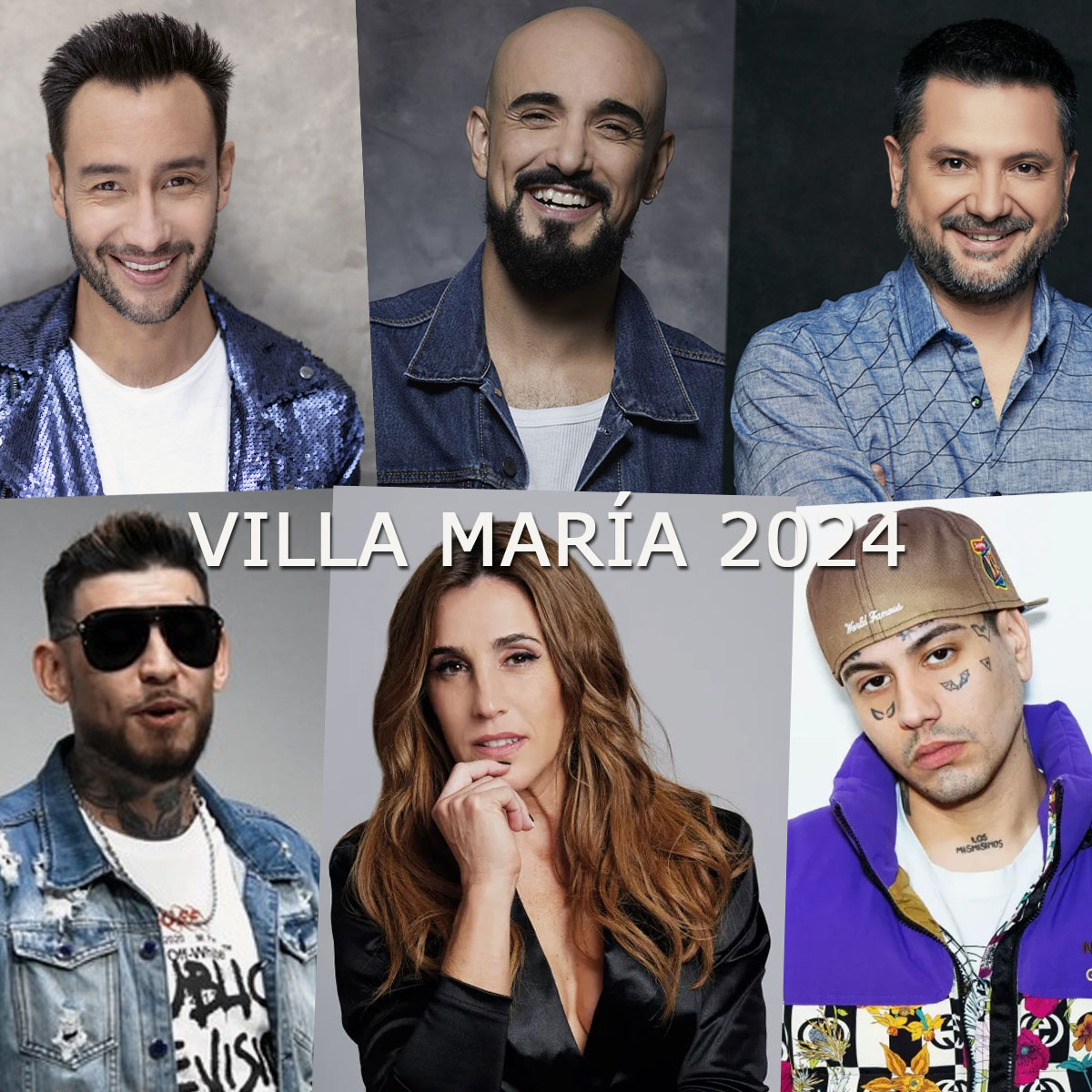 Cartelera Artistas Festival Villa Maria 2024