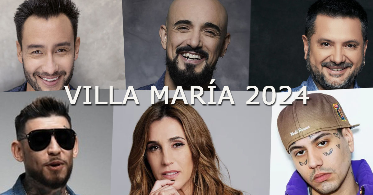 Grilla Artistas Festival Villa Maria 2024
