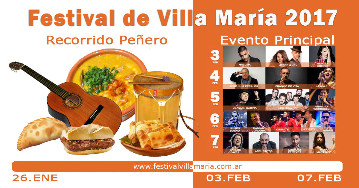Recorrido Peñero Festival Villa Maria 2017