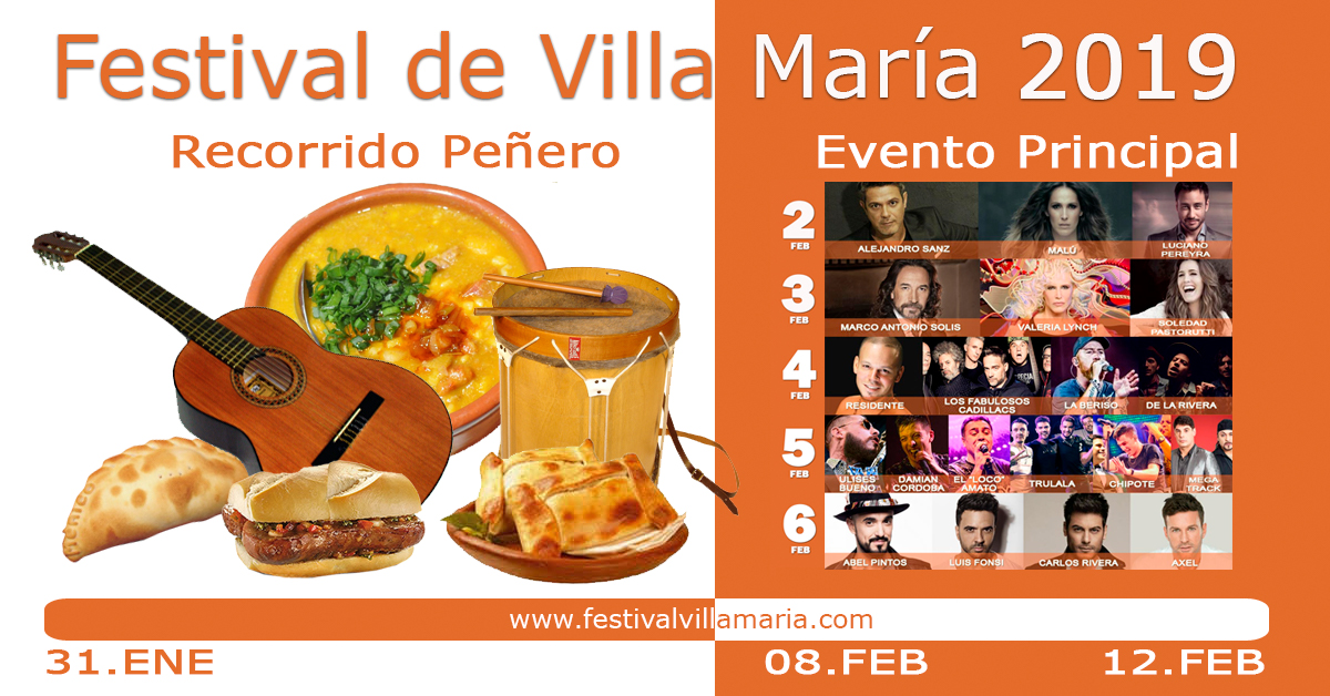 Recorrido Peñero Festival Villa Maria 2019