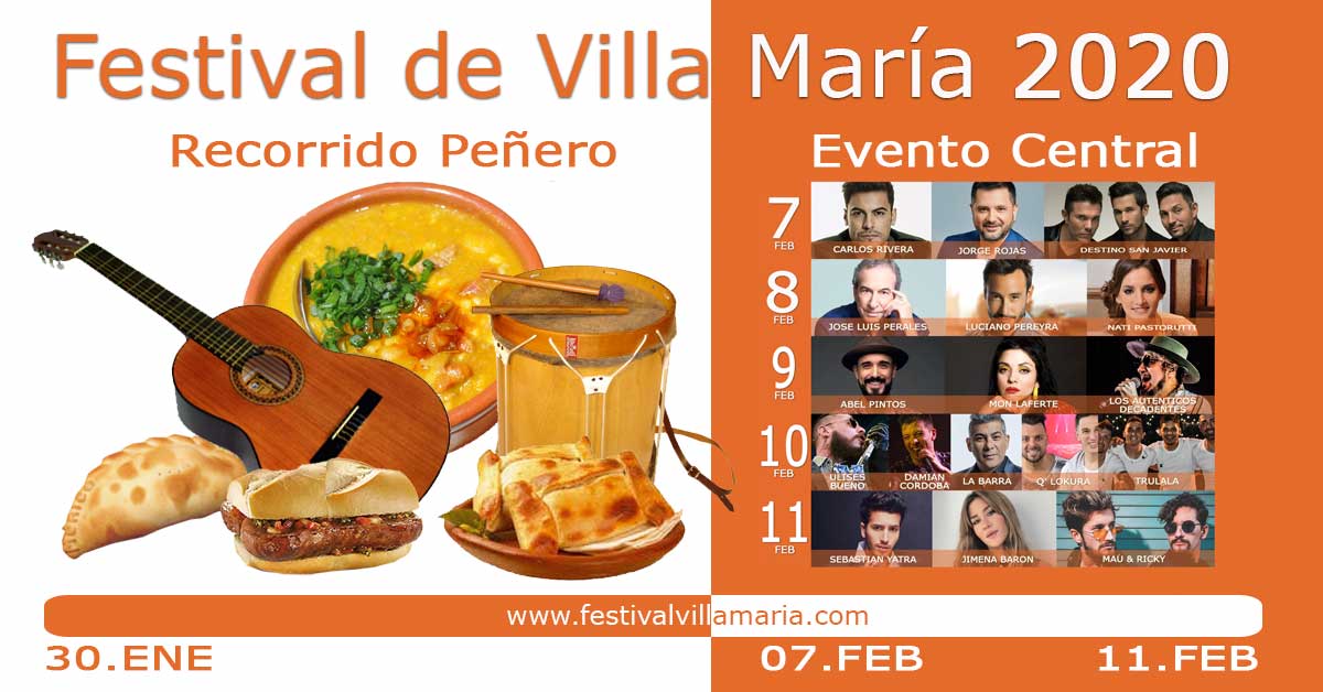 Recorrido Peñero Festival Villa Maria 2020