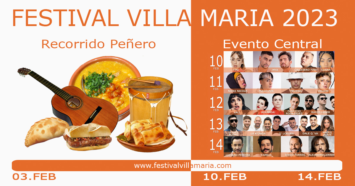 Recorrido Peñero Festival Villa Maria 2023
